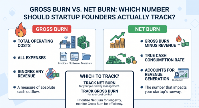 Gross Burn vs. Net Burn: Which Number Should Startup Founders Actually Track?